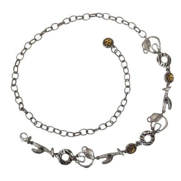 Chico's Animal Chain Belt w/ Giraffes and Elephants - Picture 9 of 9